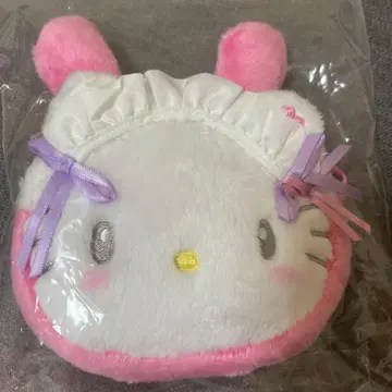 mezzo piano x 산리오 캐릭터즈 페이스 모양 파우치 키티