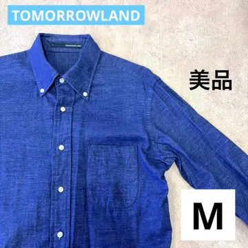 투모로우랜드 플란넬 셔츠 긴팔 보라색 M 새상품급 TOMORROWLAND