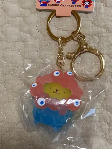 만박 산리오 미야쿠미야쿠 폼폼푸딩 클리어 컬러 키링