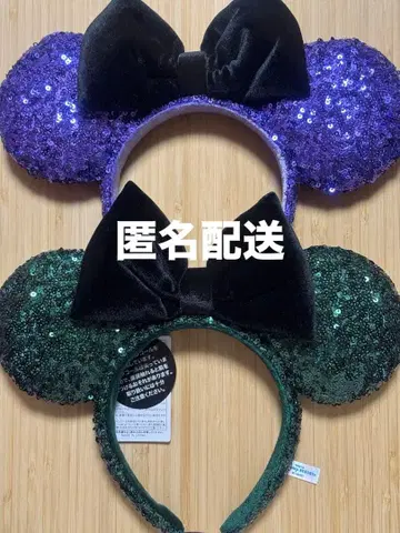 [ 미사용품 ] 디즈니 머리띠 미니 벨로아 보라색 할로윈