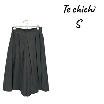 Te chichi 블랙 플리츠 가우초 팬츠 S