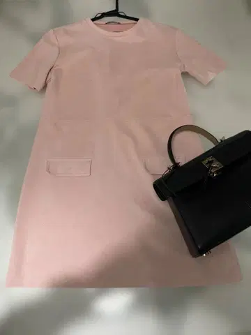 ZARA 핑크 무릎 기장 원피스 반팔