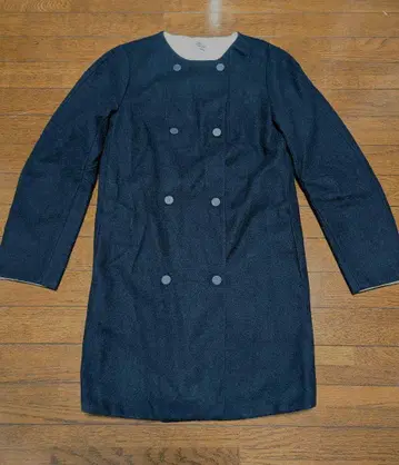 LACOSTE 라코스테 네이비 더블 버튼 코트 38