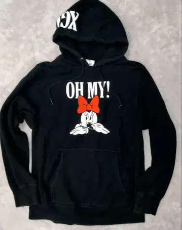 X-girl x Disney 미니 OH MY! 후드티 L 블랙