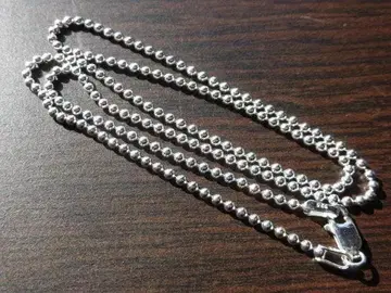 새상품 실버 925 볼 체인 목걸이 각인 있음 2mm 45cm