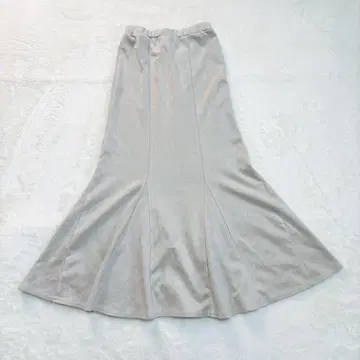 그레일 스웨이드 머메이드 스커트 / 스트레치성 허리밴딩 하이웨스트