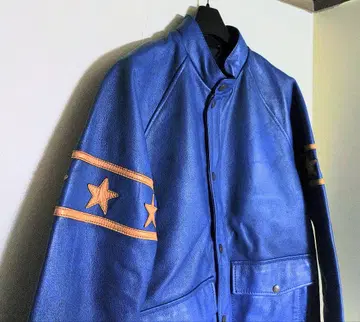 SCHOTT 가죽 자켓 블루