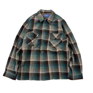 배색 좋음 80년대 PENDLETON 울 셔츠 L 사이즈
