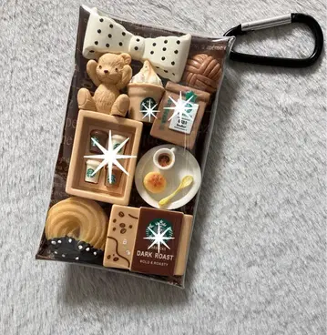 가챠 파우치 [ 브라운 곰돌이 카페 라이트 브라운 계열 ]