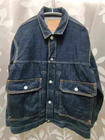 새상품급 EDWIN 인디고 블루 M 사이즈 데님 자켓 남성용