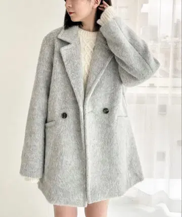 Heather 그레이 체스터 코트 사이즈 FREE