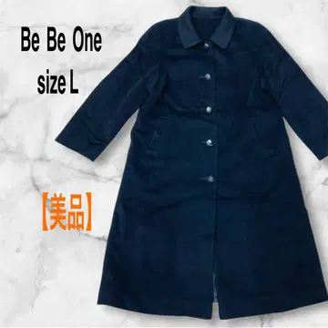 Be Be One 블랙 롱 코트 울 캐시미어 혼방 L [ 새상품급 ]