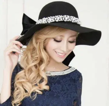 EmiriaWiz 비쥬가 엘레강트한 블랙 울 햇