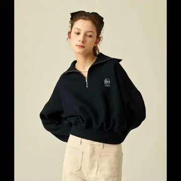 RONRON 하프 지퍼 맨투맨