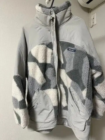 지오메트릭 패턴 플리스 자켓