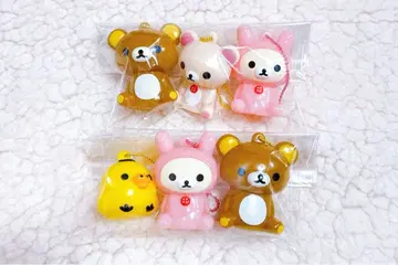 [레어] 리락쿠마 푸니푸니 키링 6개