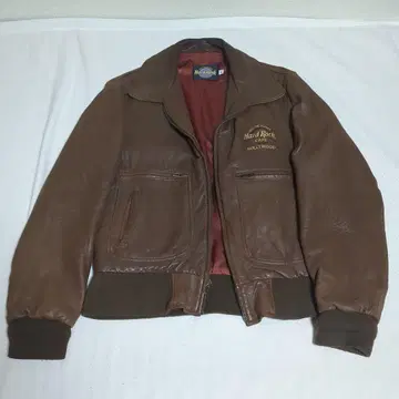 하드 록 카페 가죽 자켓 브라운