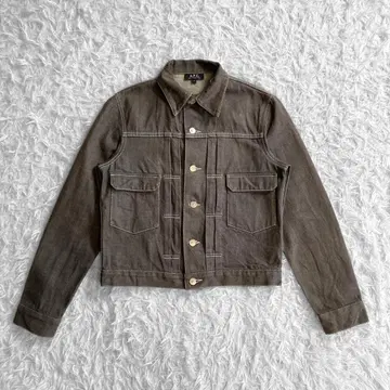 면 100% M 심플 숏 기장 상의 데님 자켓