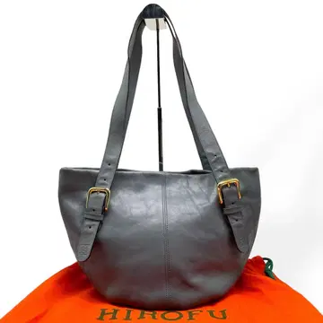 새상품급 HIROFU 토트백 숄더 가죽 그레이 수납 가방