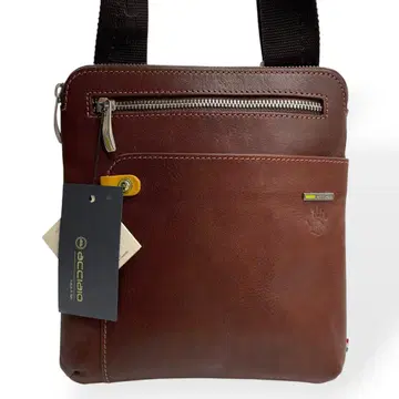 미사용 ACCIAIO 아차이오 숄더백 가죽 이탈리아제 브라운