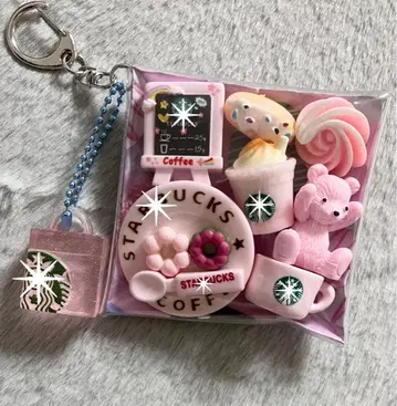 가챠 파우치 [ 핑크 곰돌이 카페 핑크 계열 ]