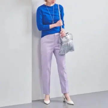 [ 새상품급 ] 그린 레이블 슬랙스 팬츠 라일락 36 비즈니스