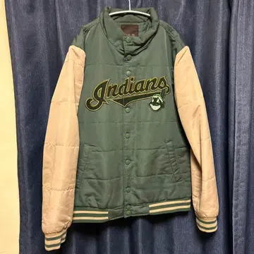인디언즈 바시티 자켓 그린/베이지