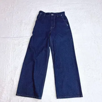 NATURALBEAUTYBASIC 데님 와이드 레그 팬츠 인디고 24AW