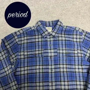 P2735 L.L.Bean 체크 플란넬 플란넬 셔츠 아메카지