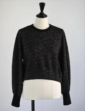 [ TREFLE+1 ] 라메 맨투맨 긴팔 블랙