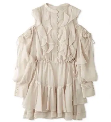 snidel 프릴 쉬폰 미니 원피스