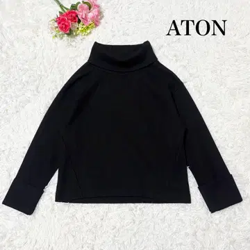 [ 새상품급 ] ATON 에이트 터틀넥 울 니트 블랙 2