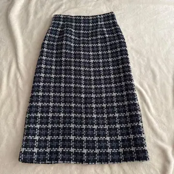 언타이틀 트위드 스커트 블루