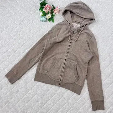 무인양품 [ S ] 면 100% 아우터 후드티 집업 후드 탈부착 가능