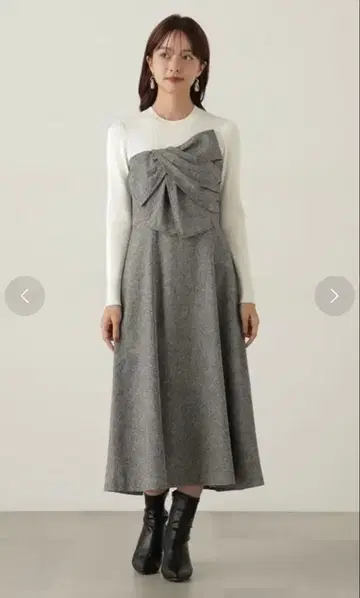 PROPORTIONBODYDRESSING 리본 디테일 도킹 원피스