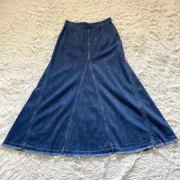 SANSE SANSE RHC 별주 데님 플레어 롱 스커트 M