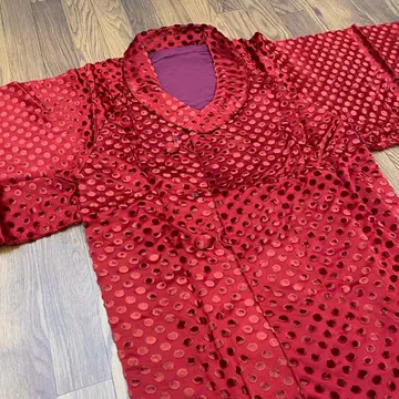 일본 의류 코트 도트의 컷 벨벳