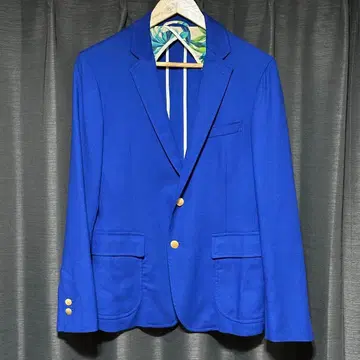 유나이티드 애로우즈 테일러드 자켓 꽃무늬 블루