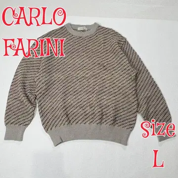 CARLO FARINI 울 스웨터 그레이지 L 일본제