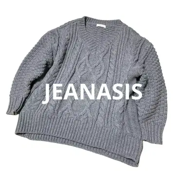 JEANASIS 지나시스 자카드 니트 루즈핏 프리 사이즈 그레이