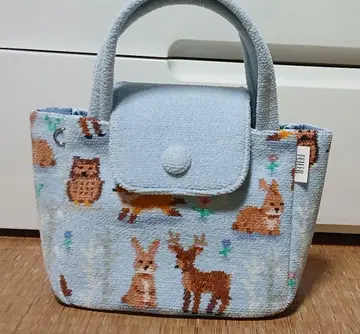 FEILER 페이러 윈터 애니멀 토트 핸드백 블루