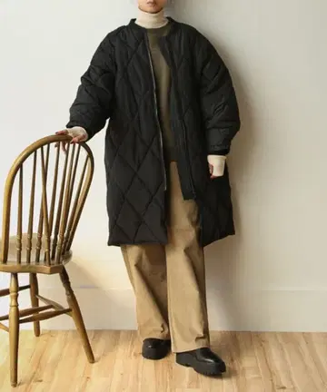 칠파 chillfar 롱 기장 충전솜 다운 코트