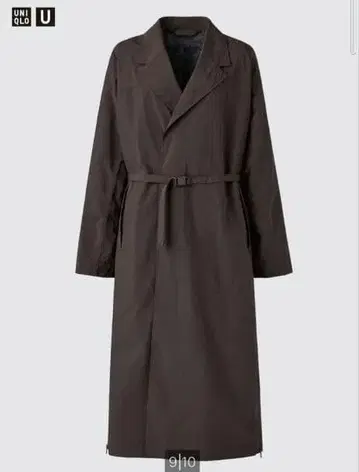 유니클로 U 테일러드 롱 코트 M 다크 브라운 25FW