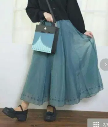 치하루 시마무라 콜라보 Disney 안나 플레어 스커트 안나와 눈의 여왕