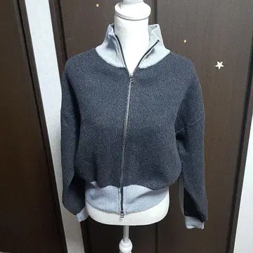 BEAMS HEART 그레이 집업 가디건