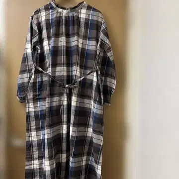 택 포함 미사용 kacoi 2way 체크 원피스