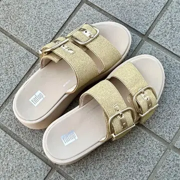 fillip 핏플랍 골드 더블 스트랩 샌들