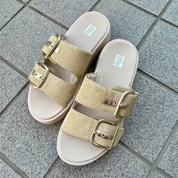 새상품급! 핏플랍 골드 더블 스트랩 샌들