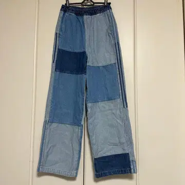 adidas KSENIASCHNAIDER 남녀 공용 패치워크 데님 팬츠