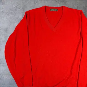 캐시미어 V넥 스웨터 일본제 사이즈 L